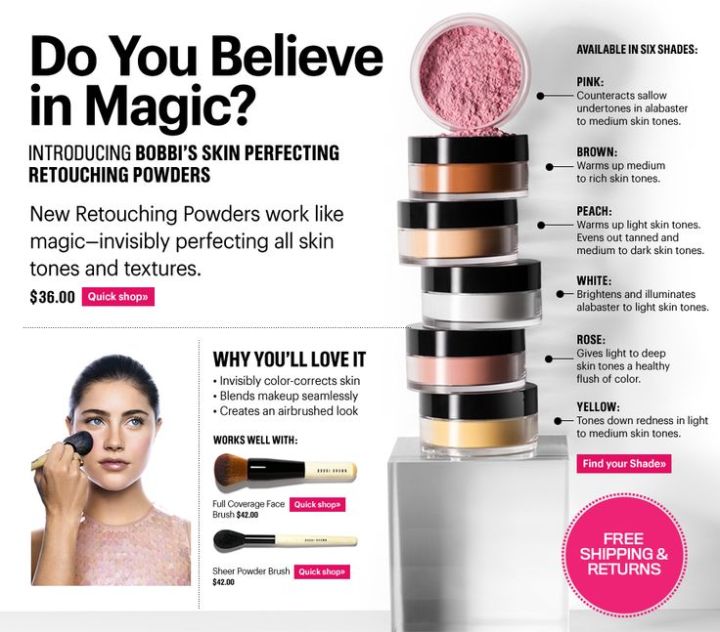 bobbi brown retouching powder